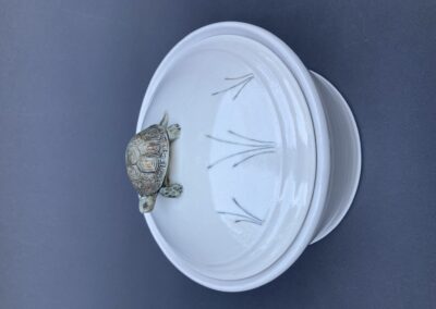 Tortoise covered bowl