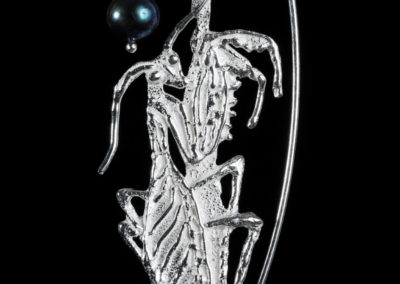silver mantis pendant