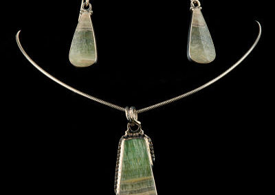 sterling silver pendant and earring set_opt